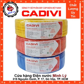 Dây Điện CADIVI CV 2.5 1X2.5 mm2 Đơn Mềm Cao Cấp (100m/cuộn)