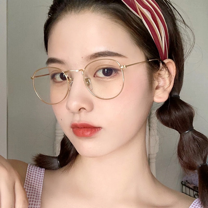 (KIQI-FASHION) COD Mắt kính gọng tròn chống ánh sáng xanh phong cách Hàn Quốc thời trang cho nam và nữ