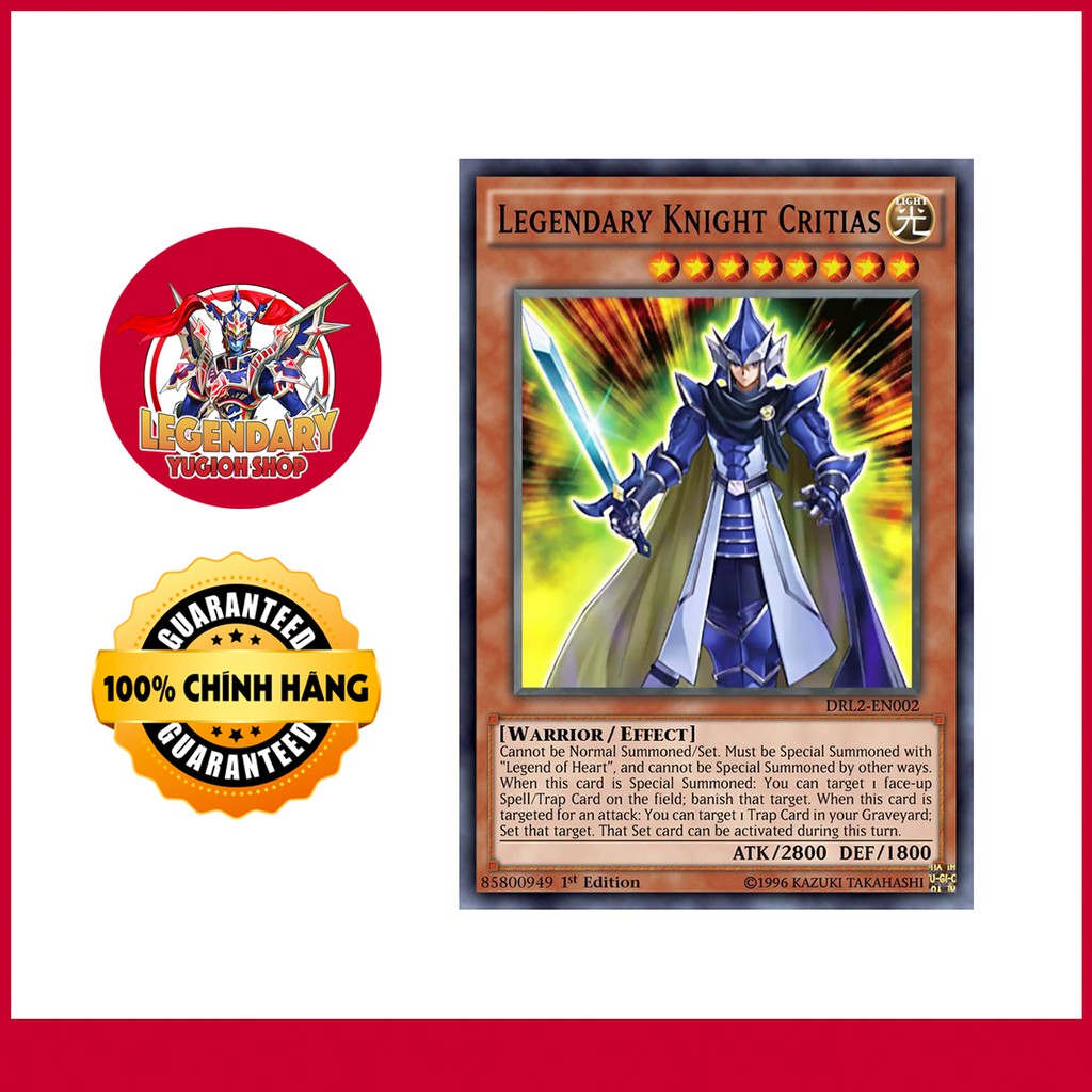 Thẻ Bài Yugioh Chính Hãng] Legendary Knight Critias