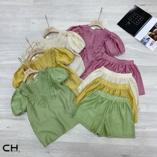 Sét bộ xoè babydoll , dáng xoè