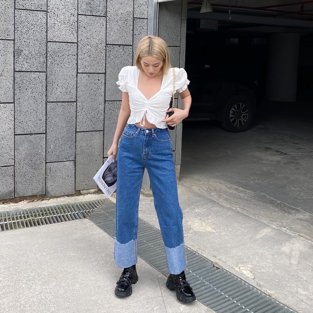 Quần Jeans Nữ Form Suông Feller