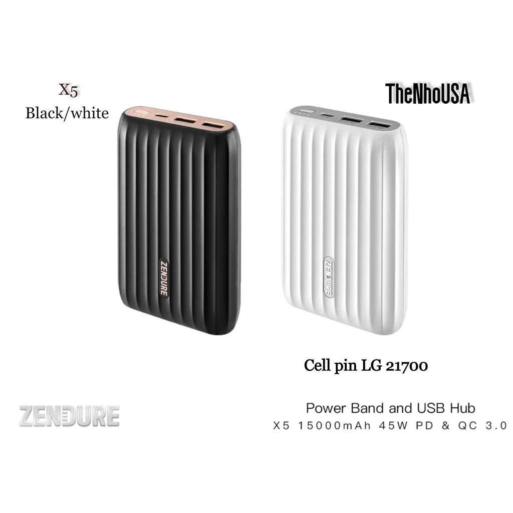 Sạc dự phòng Zendure X5 15000mAh - PD 45w (ZDPX5PD)