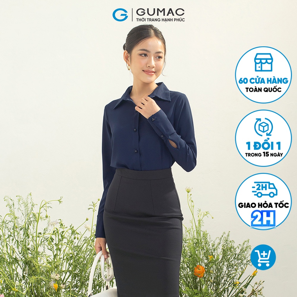 Áo sơ mi nữ tay dài thời trang GUMAC AC03067 - mẫu mới