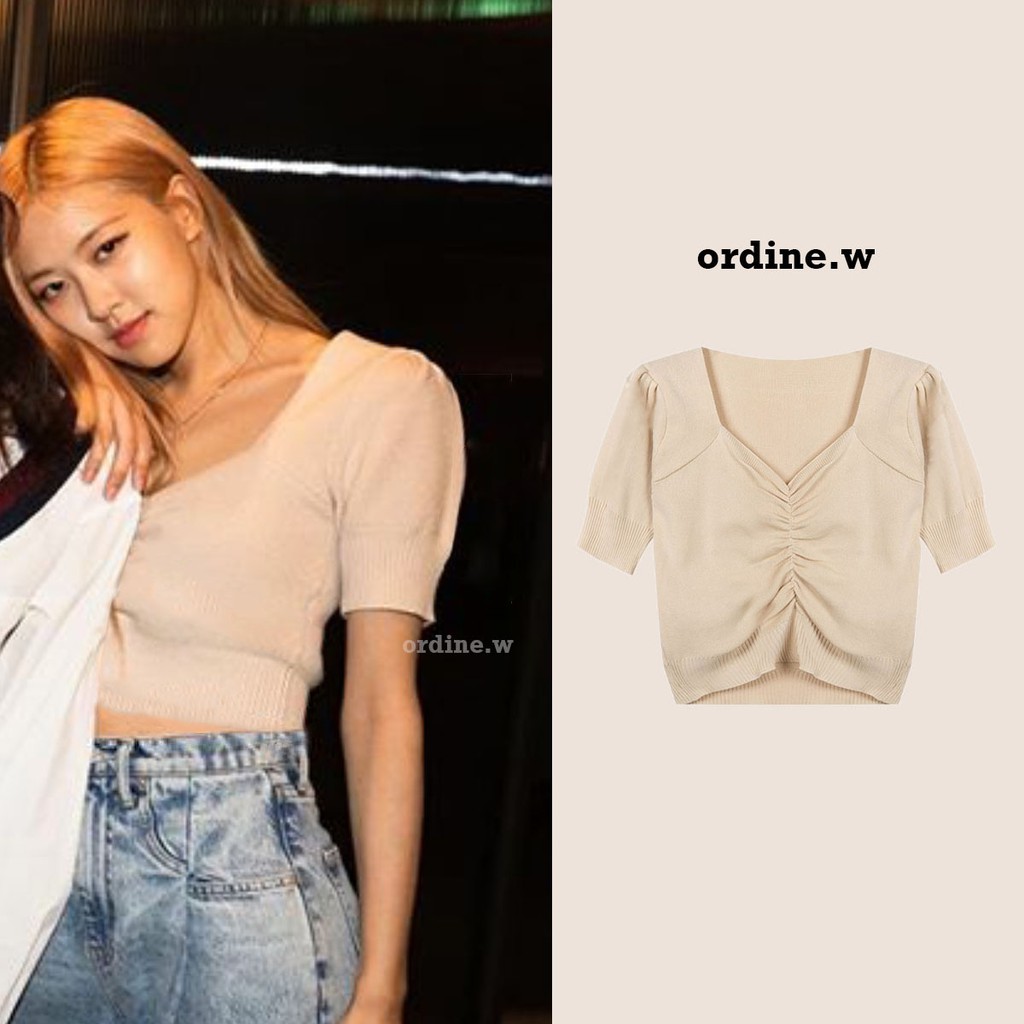 ORDER_áo len gân BLACKPINK Rosé, GG Sunny, GFriend SinB, Park Jiyeon, IZ*ONE Wonyoung Chaeyeon