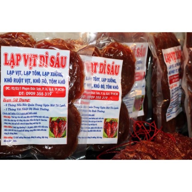 Lạp vịt Dì Sáu - Loại 1 - khối lượng 1kg