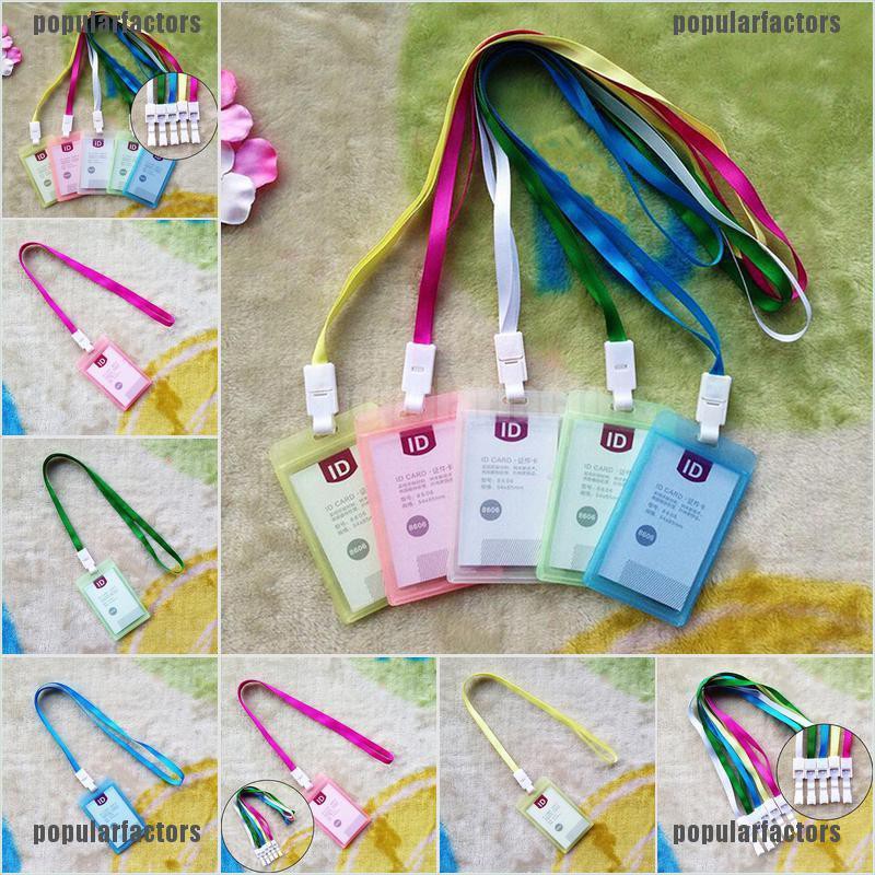 Bao đựng thẻ tên bằng nhựa có dây đeo cổ dễ thương