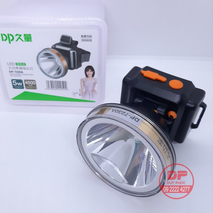 ĐÈN ĐỘI ĐẦU LED ( 2 PIN SẠC ) DP 7230A – SIÊU SÁNG - CHỐNG NƯỚC – CÔNG SUẤT CHUẨN