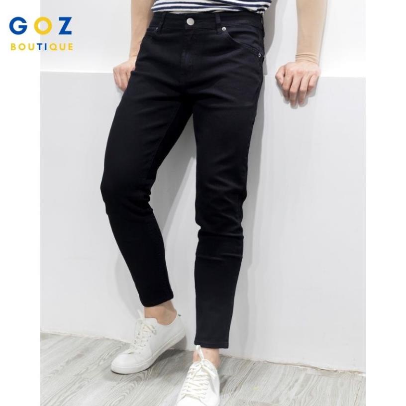 Quần Jean Nam Skinny G-JEANS Màu Đen-Xám Bạc, Phom Ôm, Trẻ Trung, Thanh Lịch,Chất Vải Co Giãn, quần bò nam bigsize