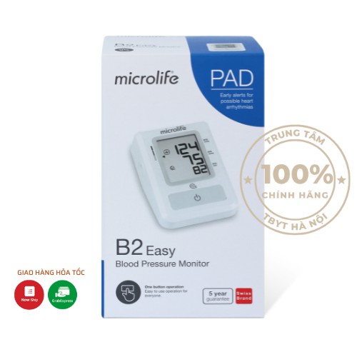 MÁY ĐO HUYẾT ÁP ĐIỆN TỬ BẮP TAY MICROLIFE B2 EASY CHÍNH HÃNG - BẢO HÀNH 5 NĂM