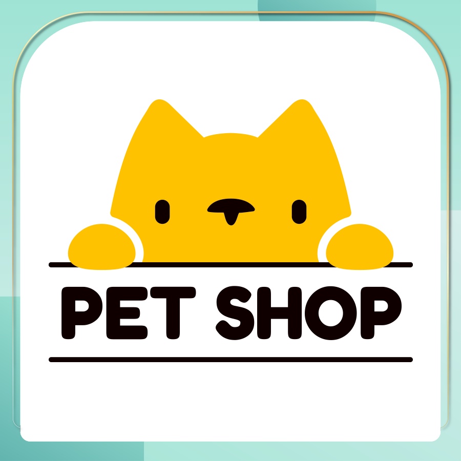 Mẫu thiết kế logo giá rẻ hình mèo vàng cho pet shop, cửa hàng thú cưng