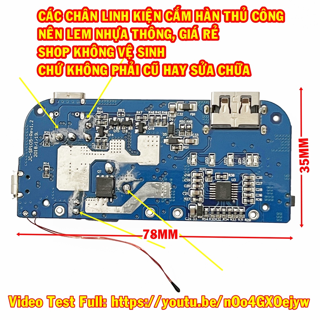 Mạch sạc dự phòng 3S sạc nhanh Qc3.0 PD 45W