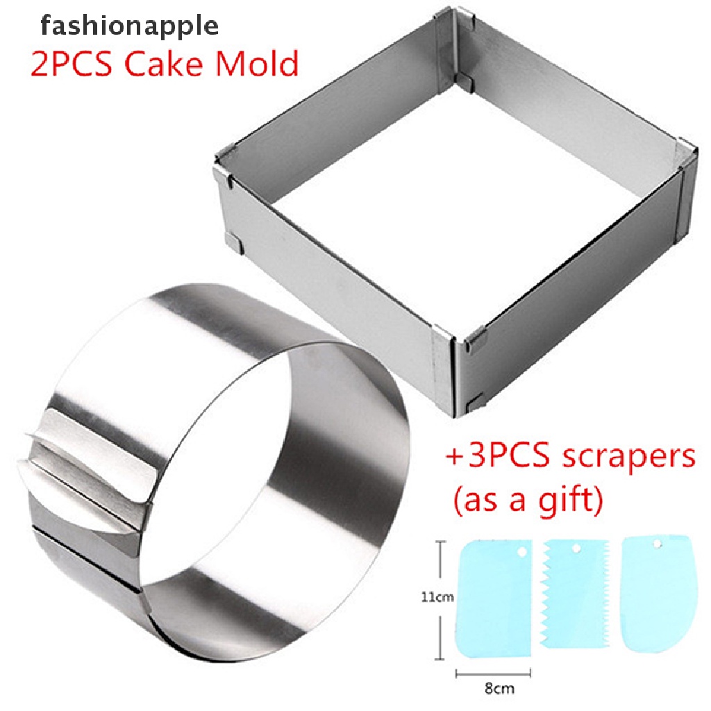 Khuôn làm bánh Mousse hình vuông bằng thép không gỉ tùy chỉnh tiện dụng