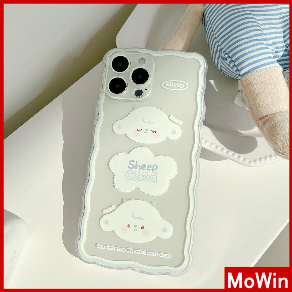 Ốp điện thoại silicon mềm họa tiết mây trắng chống trượt thích hợp cho iPhone 13 ProMax/12 ProMax /11/ 7Plus