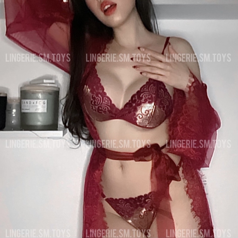 Bralette + Choàng QR9201 - Fullset Nội Y Ren + Choàng Ngủ Cao Cấp Quyến Rũ @lingerie.sm.toys | BigBuy360 - bigbuy360.vn
