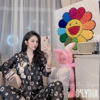 Đồ bộ nữ pijama lụa cao cấp dài tay D'LYDIA DN05