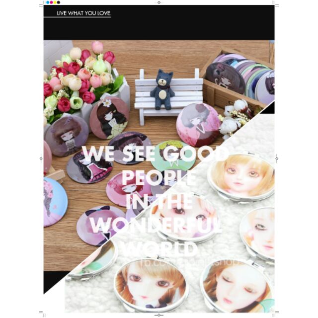 Combo (100 gương mini hoặc 10 gương mini + 10 gương hai mặt)