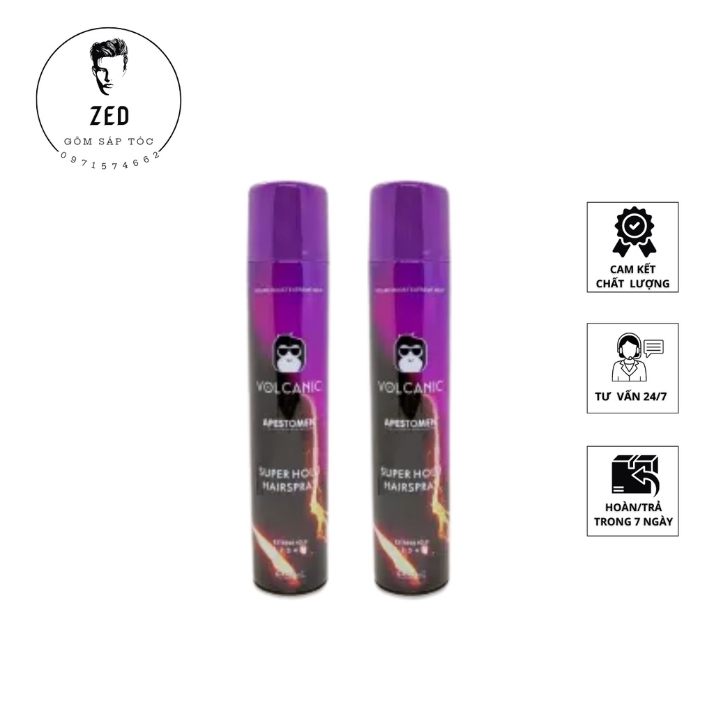 Gôm, Keo Xịt Tóc Volcanic Clay 350ml. Tạo Kiểu, Giữ Nếp Cho Tóc. HÀNG CHÍNH HÃNG