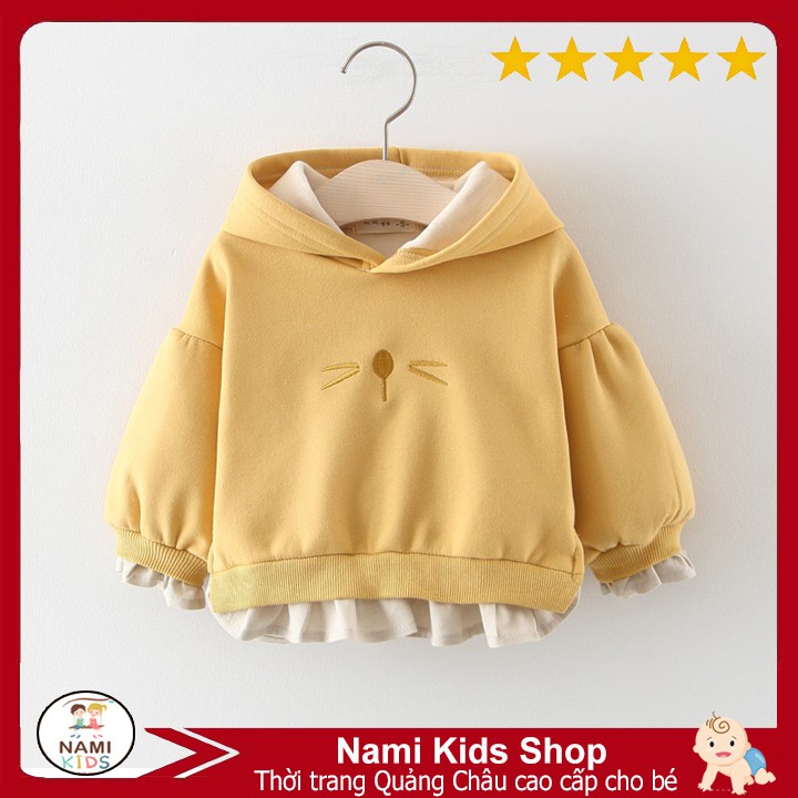 [173:D2] Áo hoodie cá tính cho bé chất cotton lót lông tay phồng hàng Quảng Châu cao cấp...