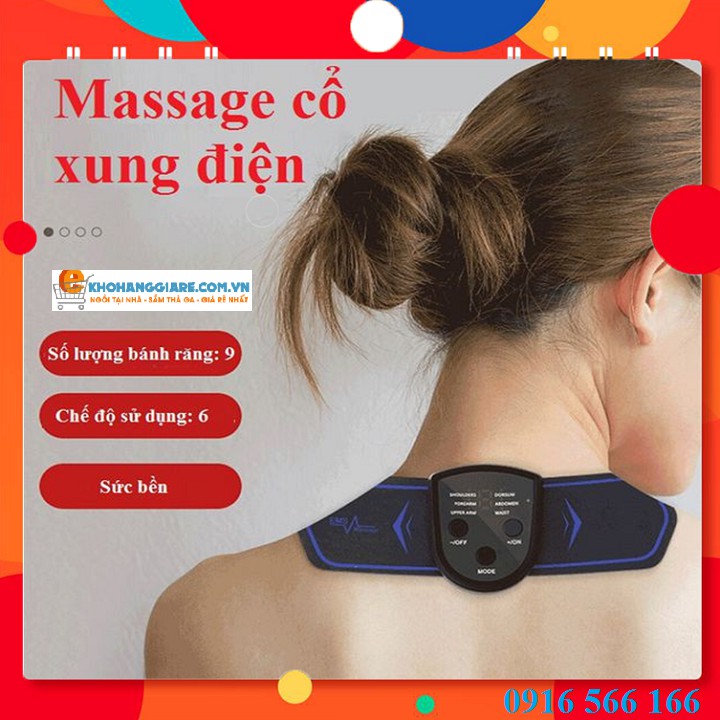 Máy massage xung điện mini dùng massage cổ vai gáy và bắp tay chân làm gọn cơ thể sỉ lẻ tại khohanggiare có video thật