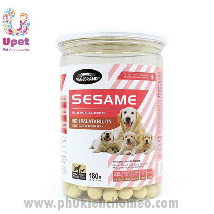 Bánh thưởng SESAME 180g cho chó vị bơ sữa kích thích khẩu vị của thú cưng, giúp huấn luyện thú cưng dễ dàng