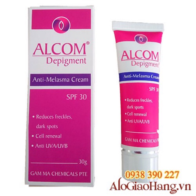 Alcom Depigment kem hỗ trợ điều trị nám 30g