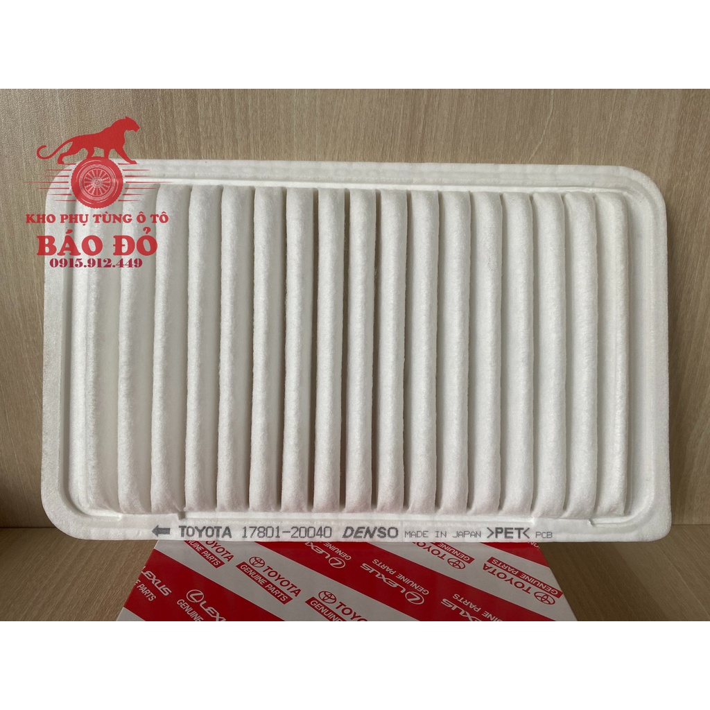Lọc Gió Động Cơ Chính Hãng Toyota Sienna 3.3 3.5 Camry 2.4 3.0 Highlander Solara Mã 17801-20040