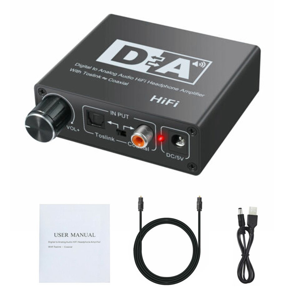 【0305】Digital To Analog Audio Adapter Digital Fiber Optic Coaxial Audio Converter