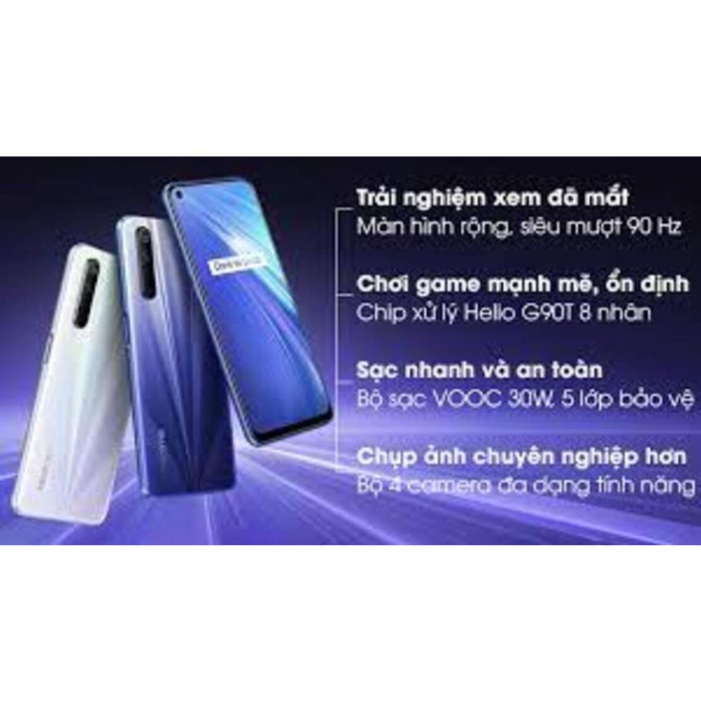 điện thoại Realme 6 2sim ram 8G rom 128G Chính Hãng, Màn hình: IPS LCD6.5&quot;Full HD+, Camera sau: Chính 64 MP &amp; Phụ 8 MP