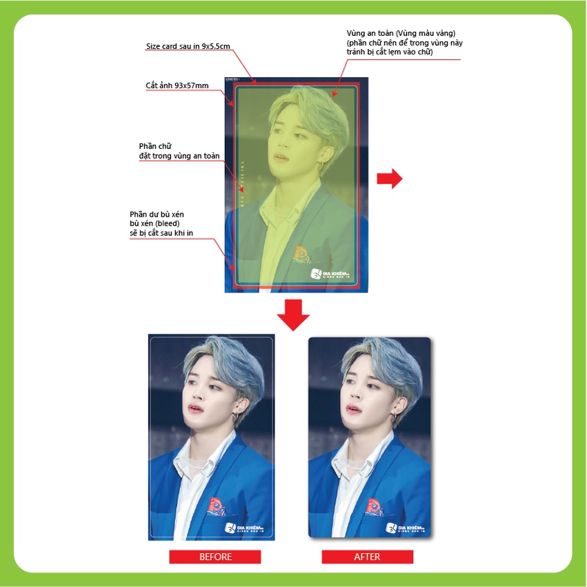 In combo 10 card bo góc không phai không nhòe màu size 8.5x5.5 ảnh theo yêu cầu