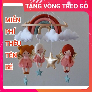 [TẶNG VÒNG TREO] Đồ chơi treo nôi cho bé kích thích thị giác CoCo Kids ảnh thật, phát nhạc tự xoay mẫu CÔNG CHÚA