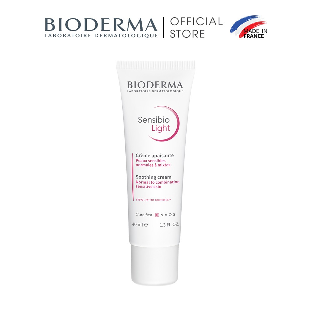 Kem dưỡng ẩm làm dịu da Bioderma Sensibio Light - 40ml