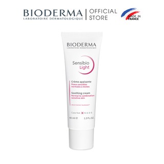 Kem dưỡng làm dịu da, dưỡng ẩm dành cho da nhạy cảm Bioderma Sensibio Light Soothing Cream 40 ml