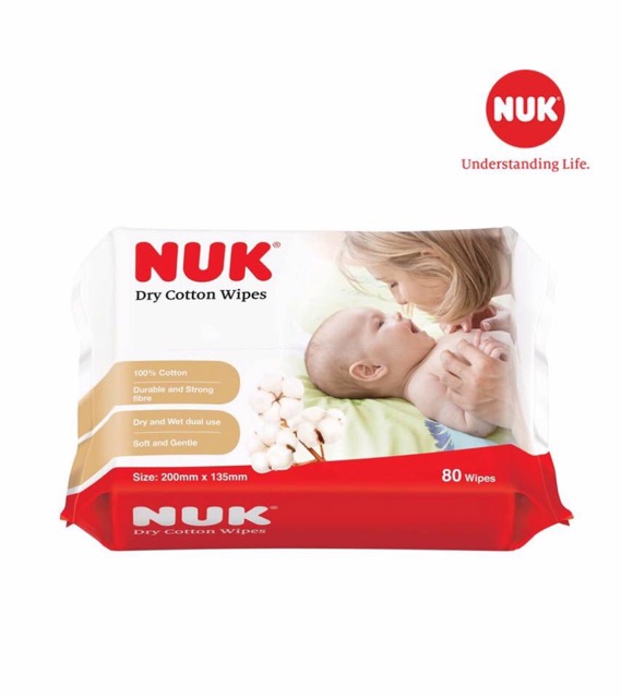 [SẬP GIÁ] Set 3 Khăn vải khô NUK 80 tờ