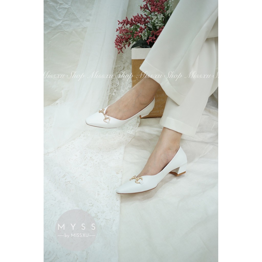 Giày nữ mũi vuông cài khoen 3cm thời trang MYSS - CG186