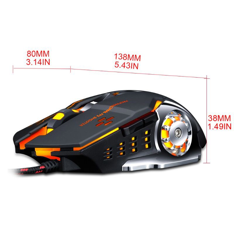 Chuột Gaming Rxsix 4 Gear Dpi 7 Màu