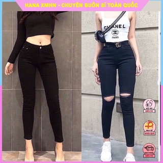 [BÁN SỈ] Quần Bò Nữ/Quần Jean Nữ Ôm Màu Đen Siêu Hách Dáng_Đi Học Đi Chơi Đều Năng Động