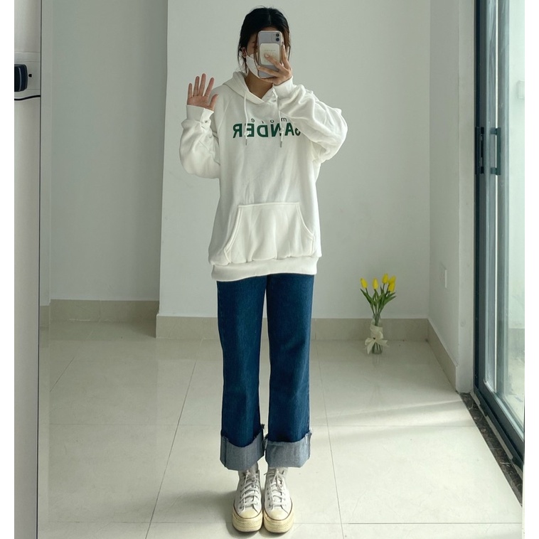 Quần Jeans Ống Suông Gập Gấu - Hàng Quảng Châu  [ẢNH THẬT]