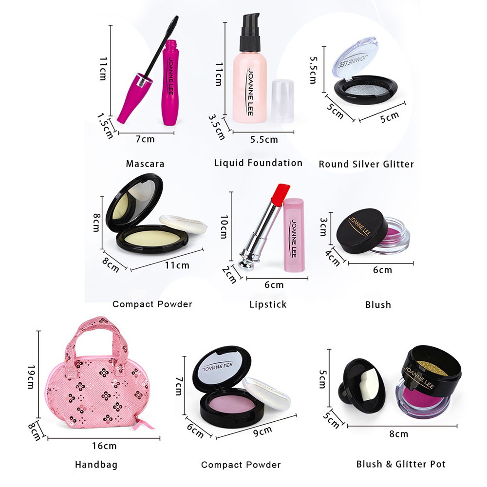 Simulation Kids Makeup set,Girls Makeup Set Simulation Cosmetic Bag Beauty Pretend Play For Baby Learning Educational Theme Party Makeup Toys Makeup set for Kids Birthday Gift