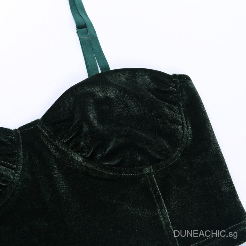 DUNEA Áo Croptop Sát Nách Thiết Kế Hở Lưng Quyến Rũ