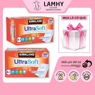 (Hàng Mỹ) Giấy thơm quần áo Kirkland Mỹ,  giấy thơm Ultra Soft để tủ quần áo làm mềm vải hộp 250 tờ, 4 in 1 (Mẫu mới)