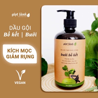 Dầu gội Bồ kết - Bưởi, gội thảo dược kích mọc tóc nhanh, giảm rụng Giọt Lành 500ml