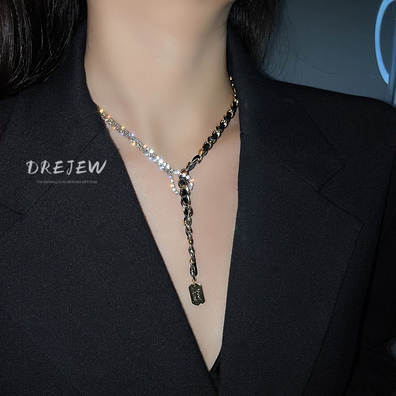 DREJEW Dây Chuyền Kim Cương May Mắn Thời Trang Hip Hop