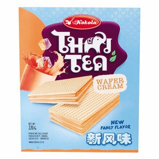 Bánh Xốp Nhân Kem Majestic Vị Trà Thái Kokola Hộp Giấy 220G - hộp quà bánh kẹo tết nhập khẩu biếu tặng