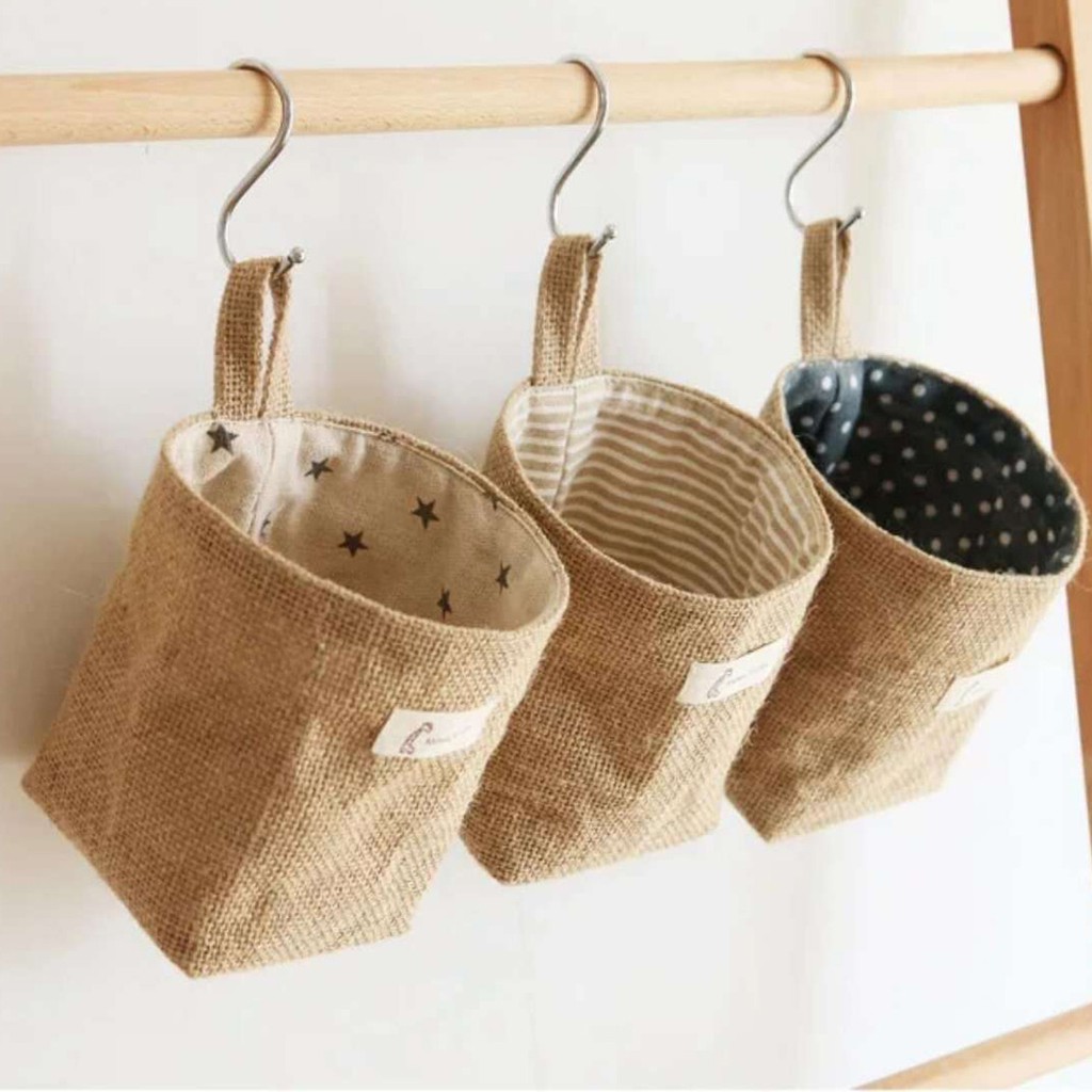 [Có Sẵn]Túi Vải Treo Đựng Đồ Tiện Ích
