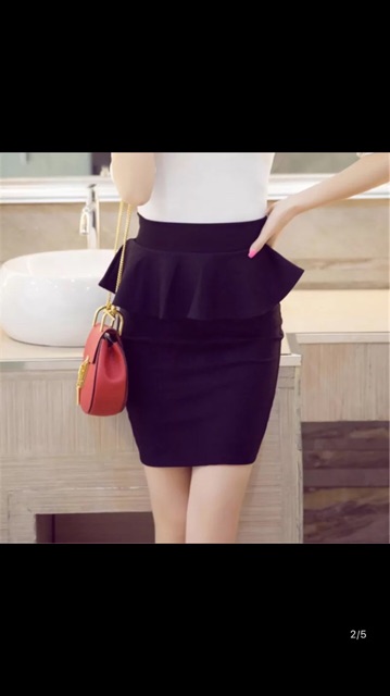 Chân váy bút chì nhún eo bánh bèo dáng ngắn | BigBuy360 - bigbuy360.vn