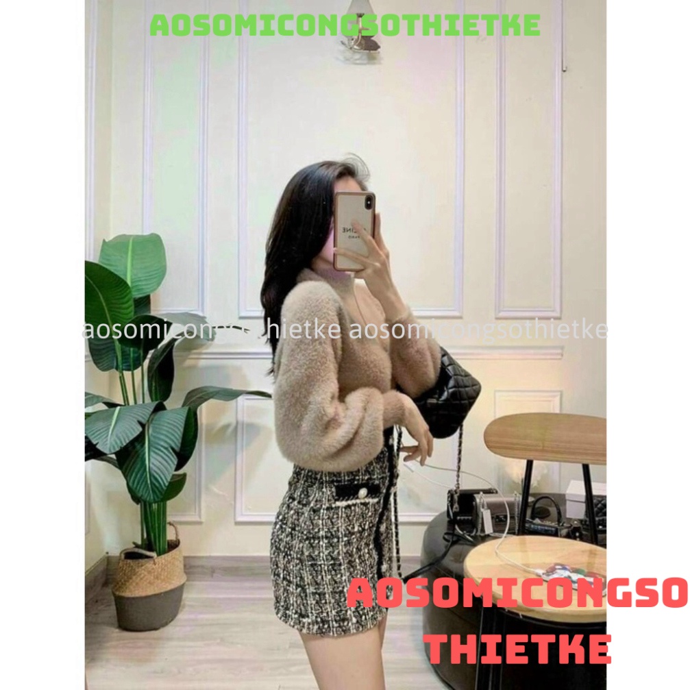 Áo len lông cổ nọ lông trơn màu Hàn Quốc cao cấp nhiều màu siêu hot 2022 aosomicongsothietke