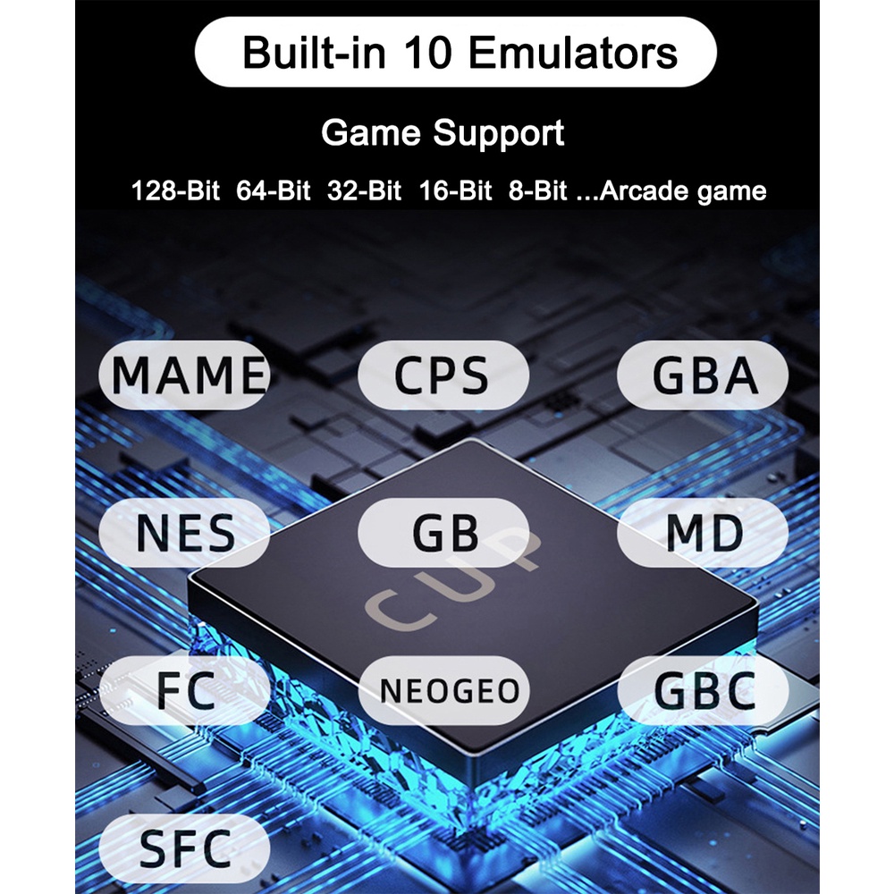 Máy chơi game cầm tay 4.3 inch IPS X20mini tích hợp 3500 trò thẻ nhớ 8G Pin 2500mAh