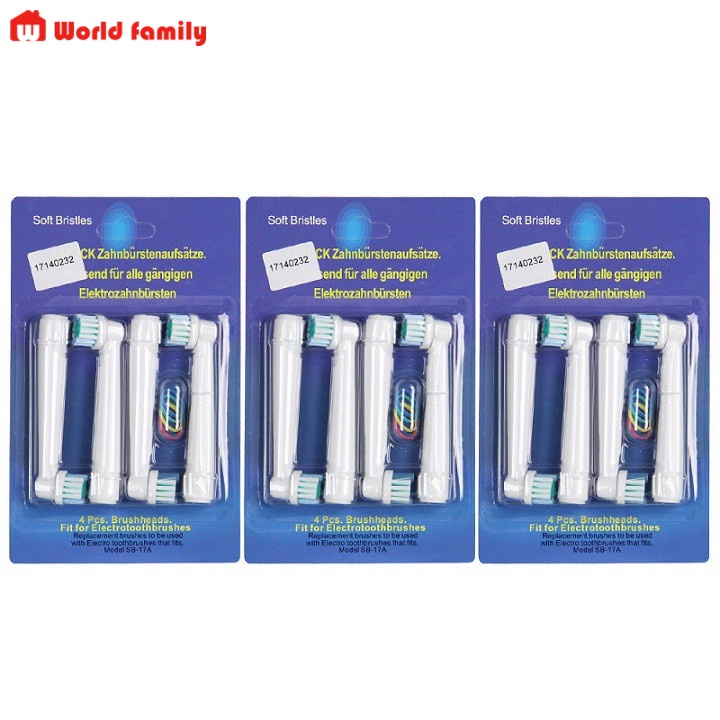 COMBO 4 đầu bàn chải đánh răng điện Oral B cho răng nhạy cảm niềng răng