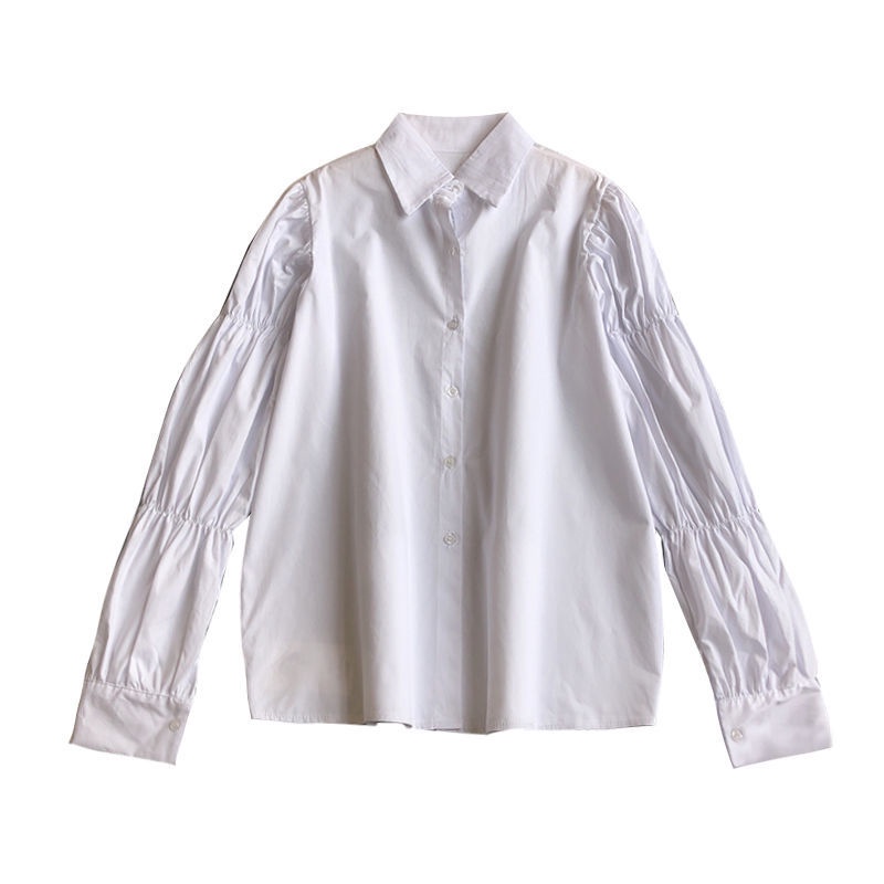 Áo sơ mi trắng tay phồng thiết kế mới kiểu Hàn Quốc dễ phối đồ