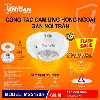 Công Tắc Cảm Ứng Hồng Ngoại Nổi Trần Mayer-MSS120A